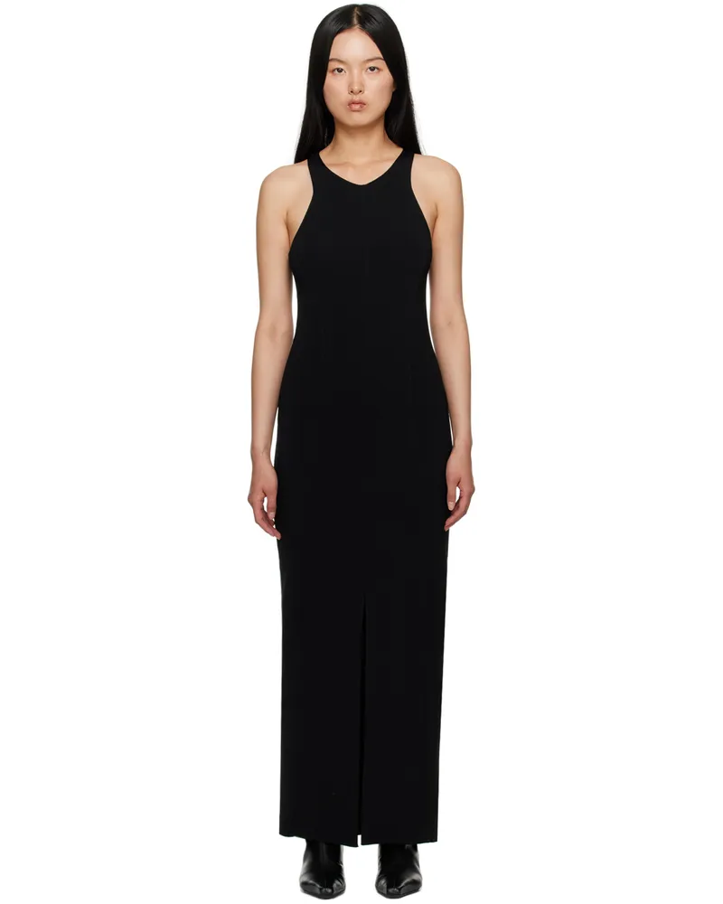 Nanushka Black Elia Midi Dress Black