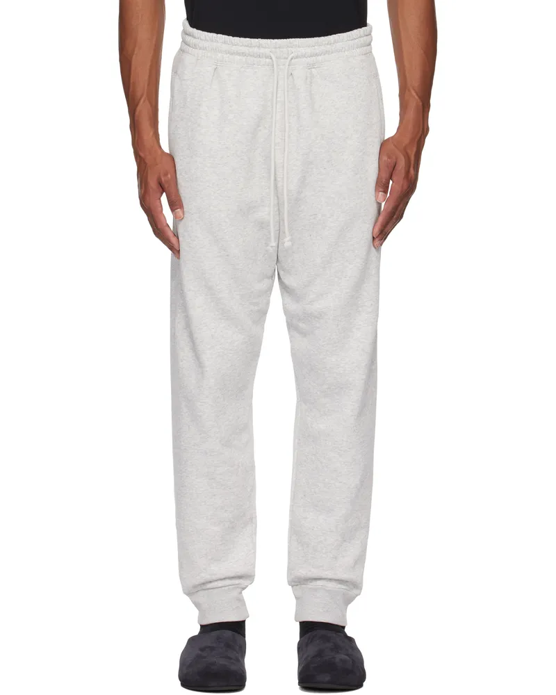 SKIMS Gray Fleece Lounge Tapered Sweatpants Light
