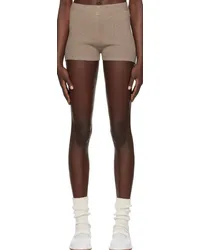 Lauren Manoogian Taupe Rib Shorts Wwood