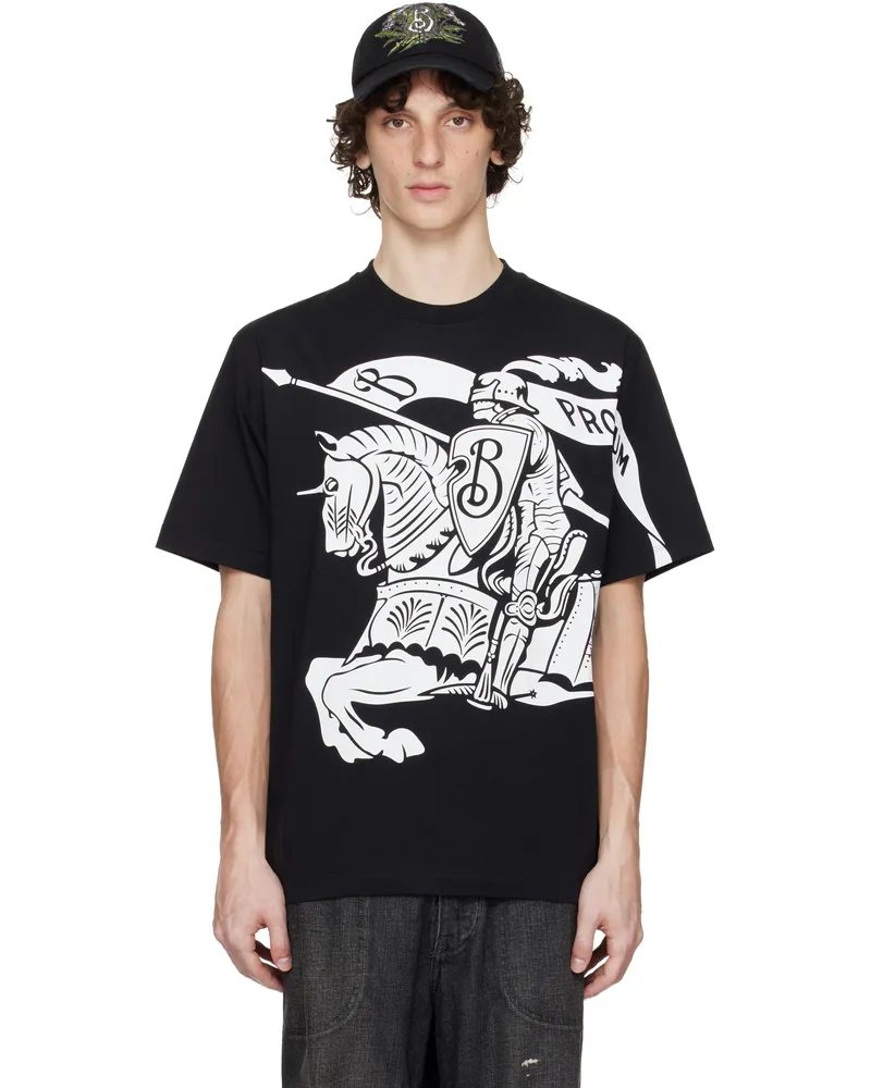 Burberry Black EKD Cotton T-shirt Black