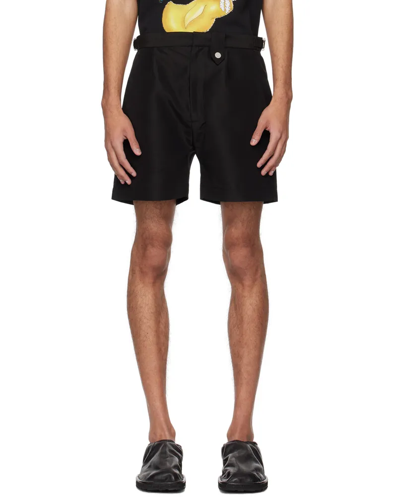 Egonlab Black Cinch Tab Swim Shorts Black