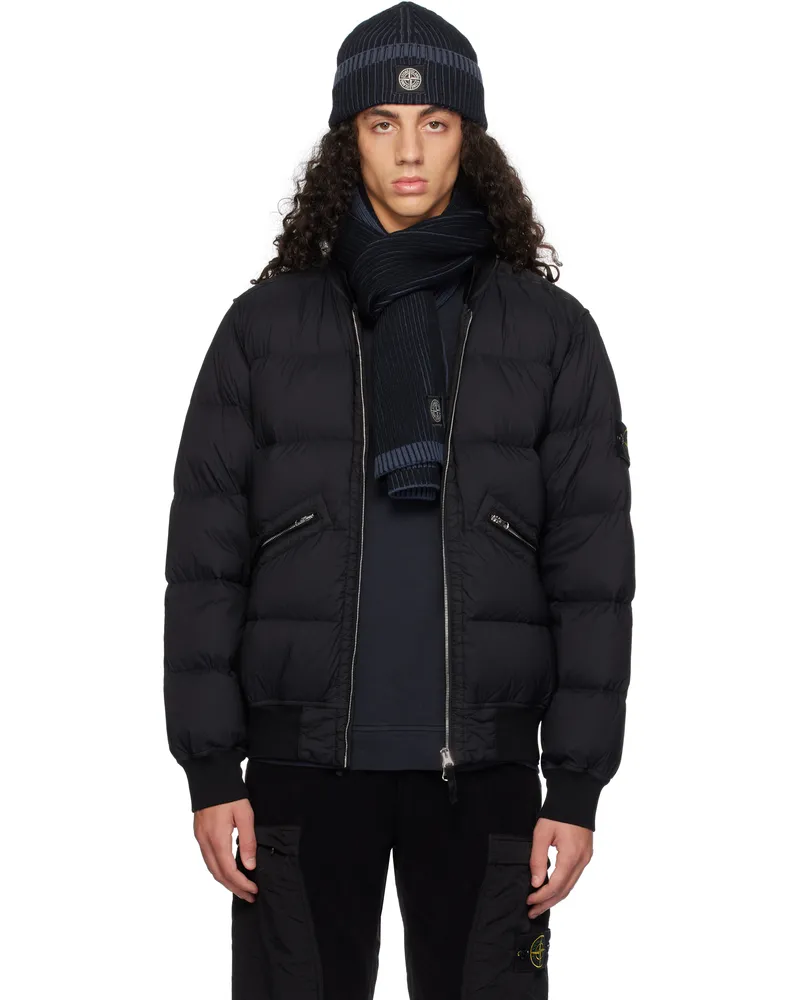Stone Island Black Seamless Tunnel Nylon Down Jacket V0029