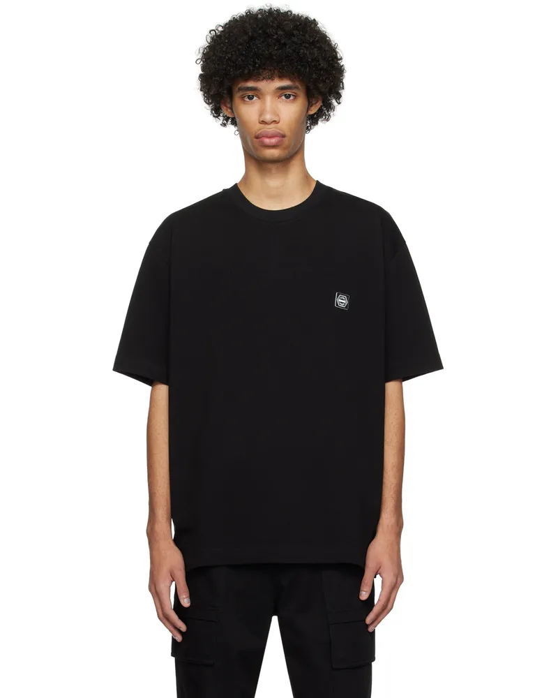SOLID HOMME Black Patch T-Shirt 740b