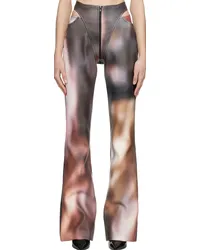 Puppets and Puppets Multicolour Cutout Faux-Leather Trousers Demon