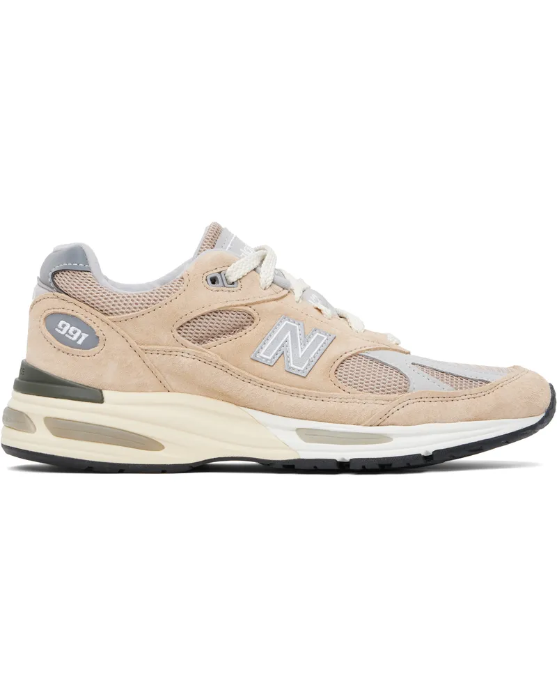 New Balance Tan Made in UK U991V2 Sneakers Cuban