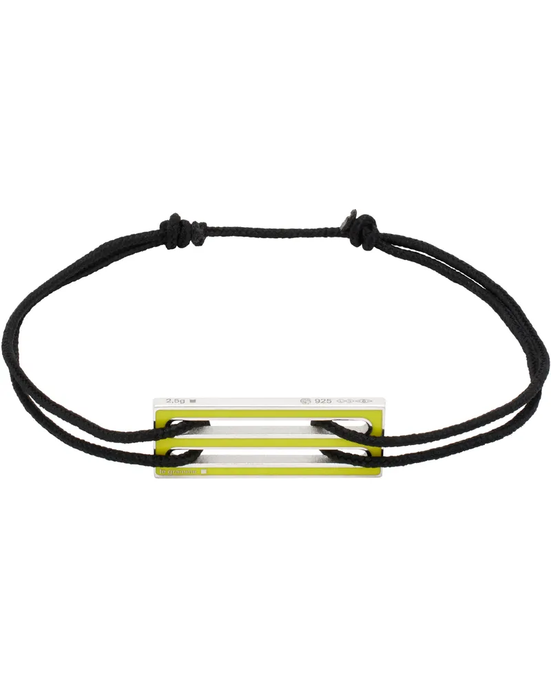Le Gramme Black Lacquered Cord 'Le 2.5g' Bracelet Yellow