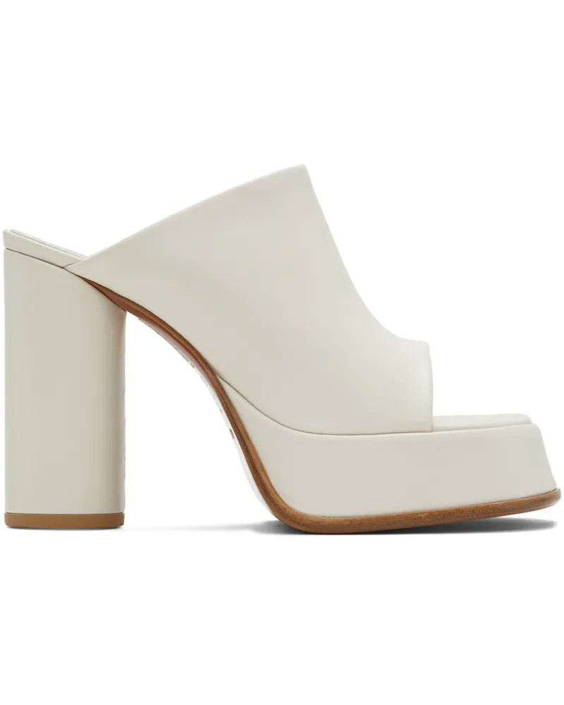 AMBUSH White Platform Mules White