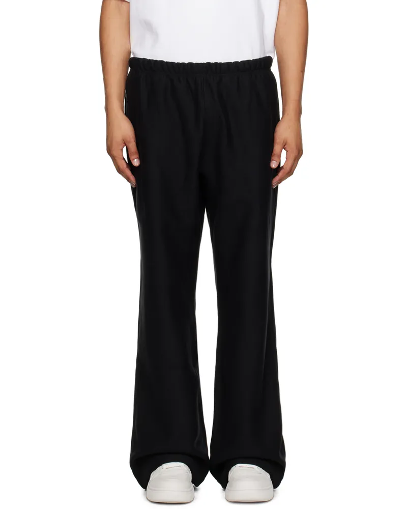 Alexander Wang Black Oversized Embroidered Logo Sweatpants 001black