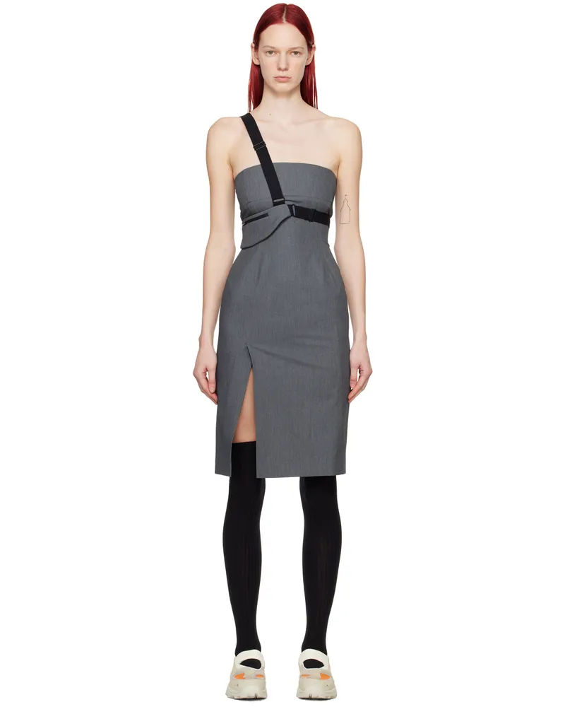 Hyein Seo SSENSE Exclusive Gray Cinch Bag Dress Grey