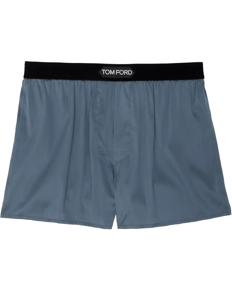 Tom Ford Gray Silk Boxers Dark