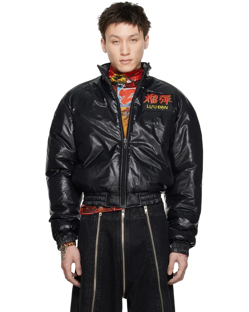 LU'U DAN Black Bruiser Track Jacket Black