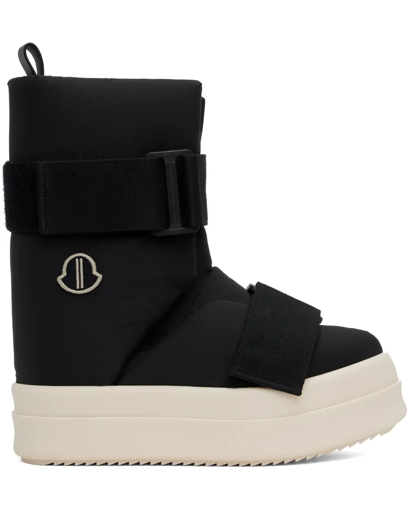 Rick Owens Moncler + Rick Owens Black Low Splint Boots 999