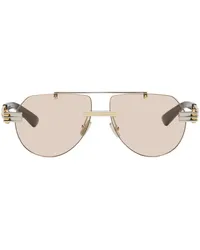 Bottega Veneta Silver & Gold BV1342S Sunglasses Silver-gold-brown