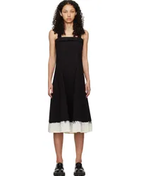 Proenza Schouler Black White Label Edie Midi Dress Black