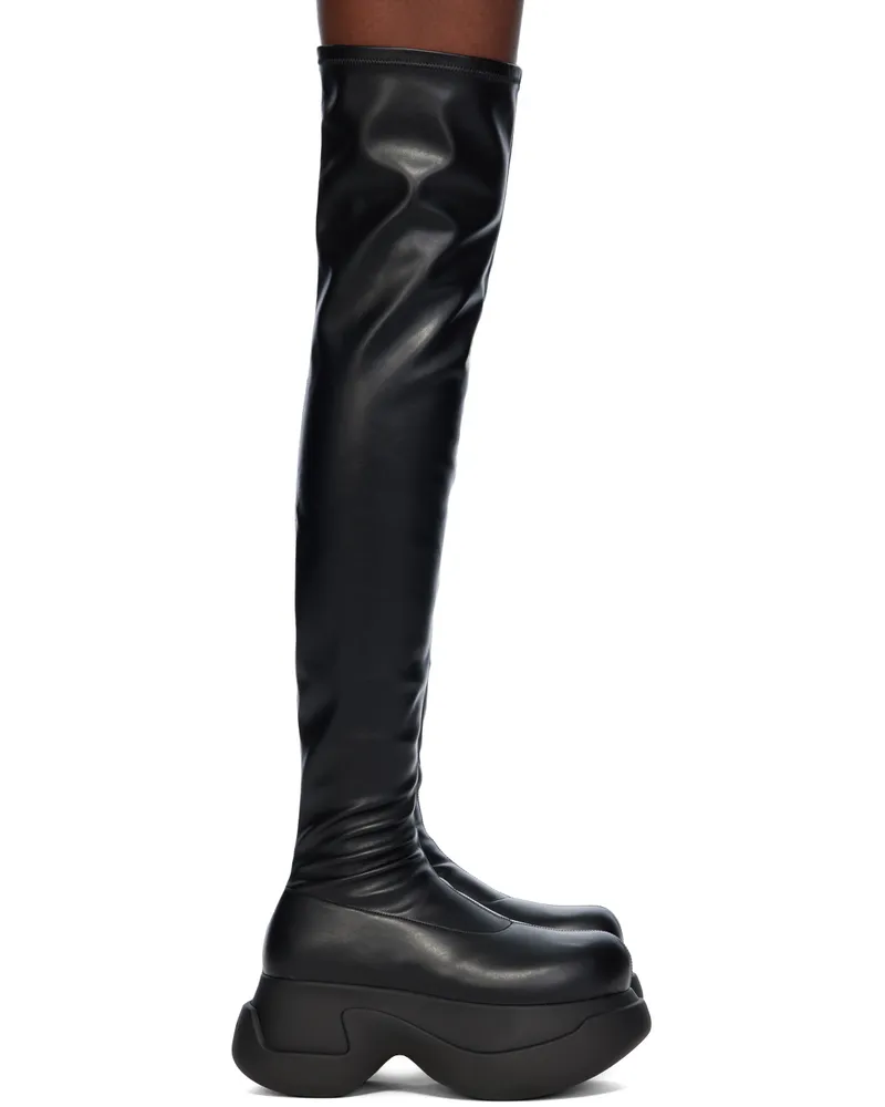 Marni Black Chunky Stretch Boots 00n99