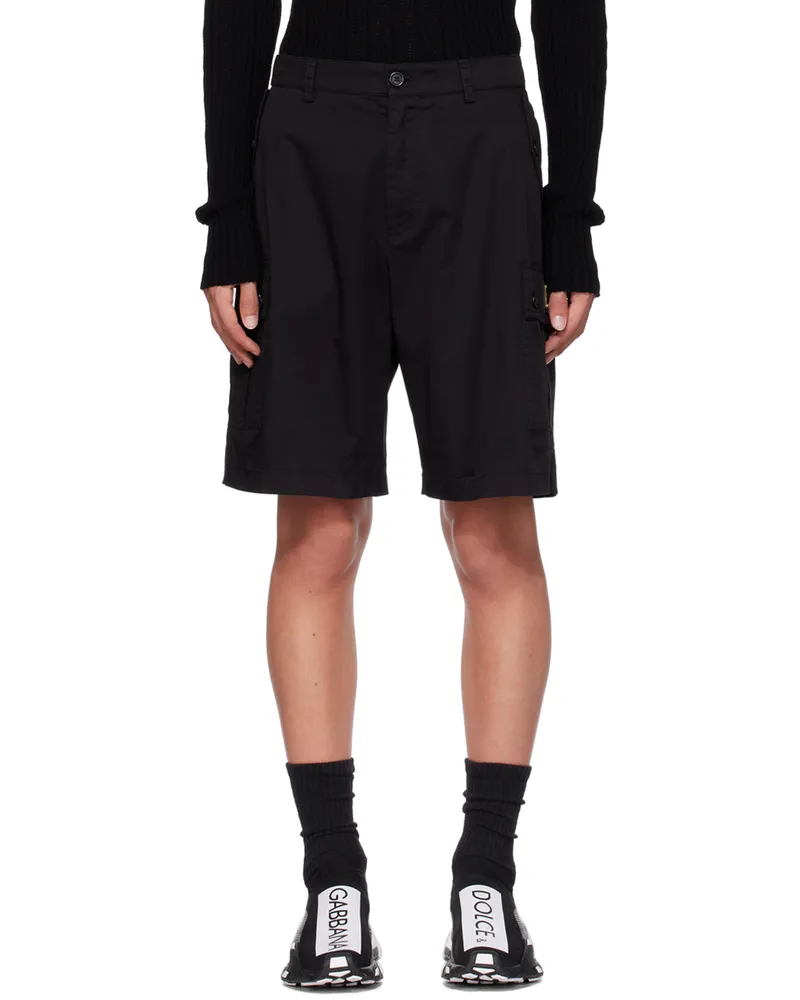 Dolce & Gabbana Black Plate Shorts N0000