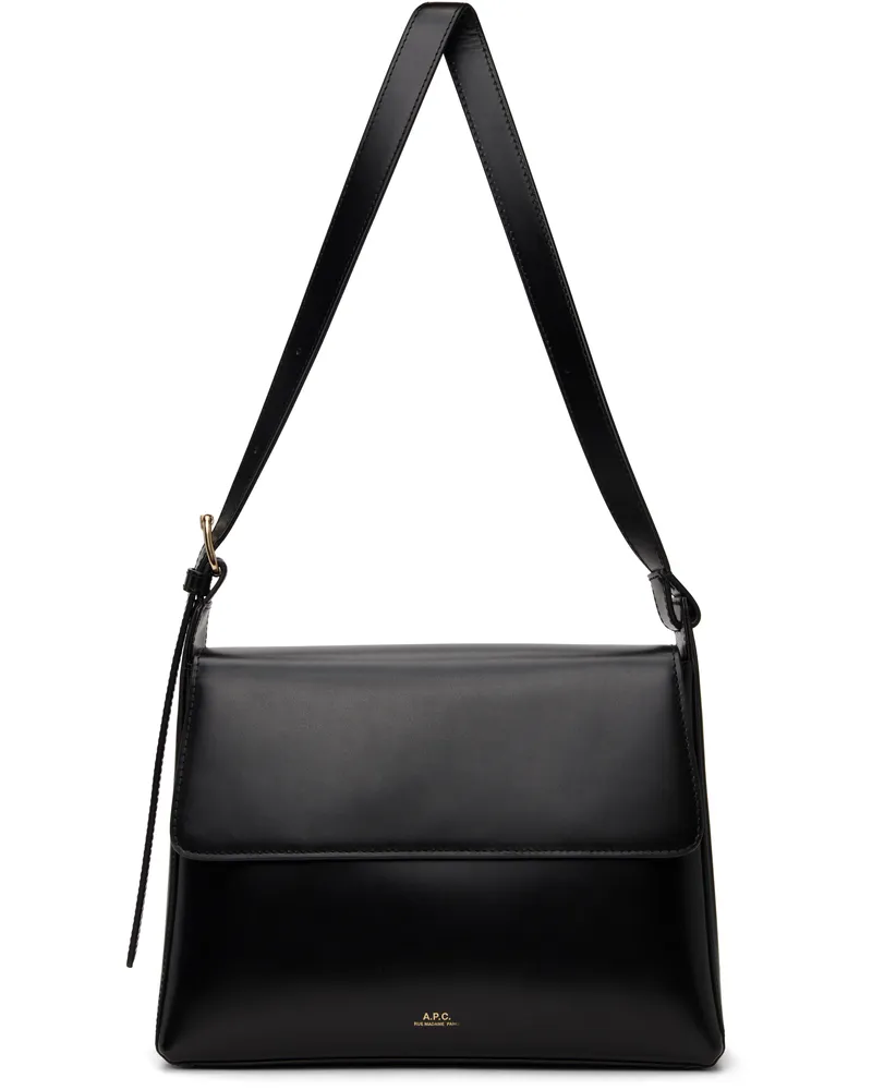 A.P.C. Black Virginie Flap Bag Lzz