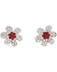 Marni White & Red Daisy Stud Earrings 00wglass