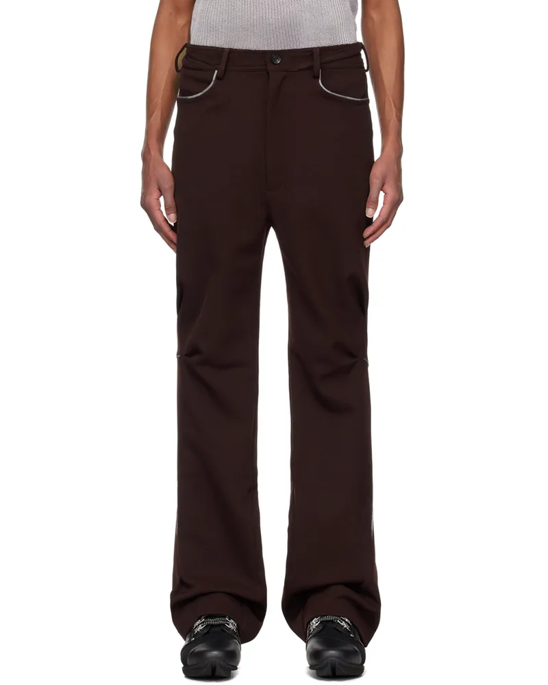 KIKO KOSTADINOV Burgundy Ohne K-Dart Trousers Maroon