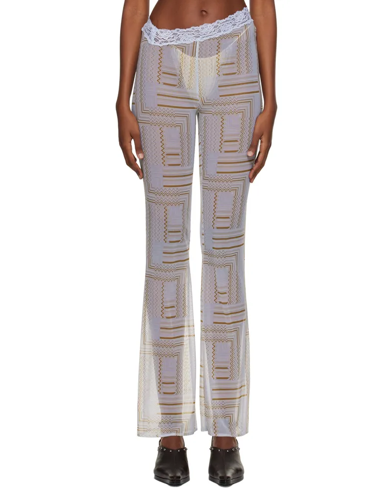 VAILLANT SSENSE Exclusive Blue Print Trousers Meshprint