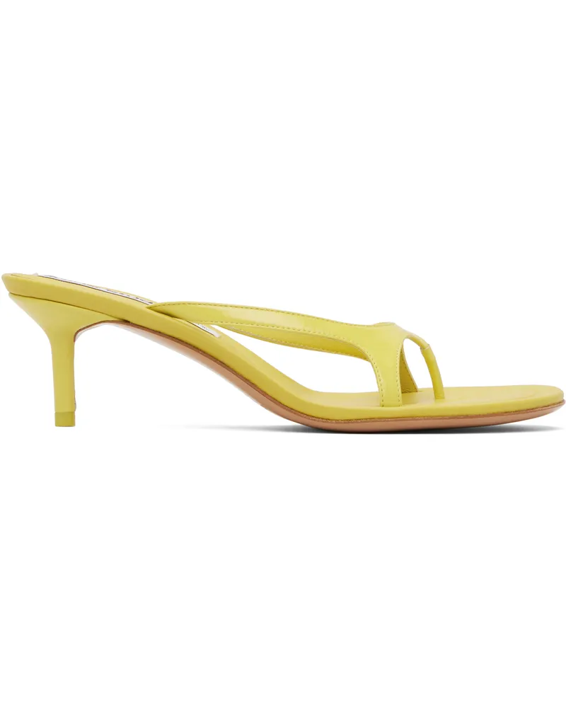 Acne Studios Yellow Beverly Kitten Lux Midsummer Heeled Sandals Abo