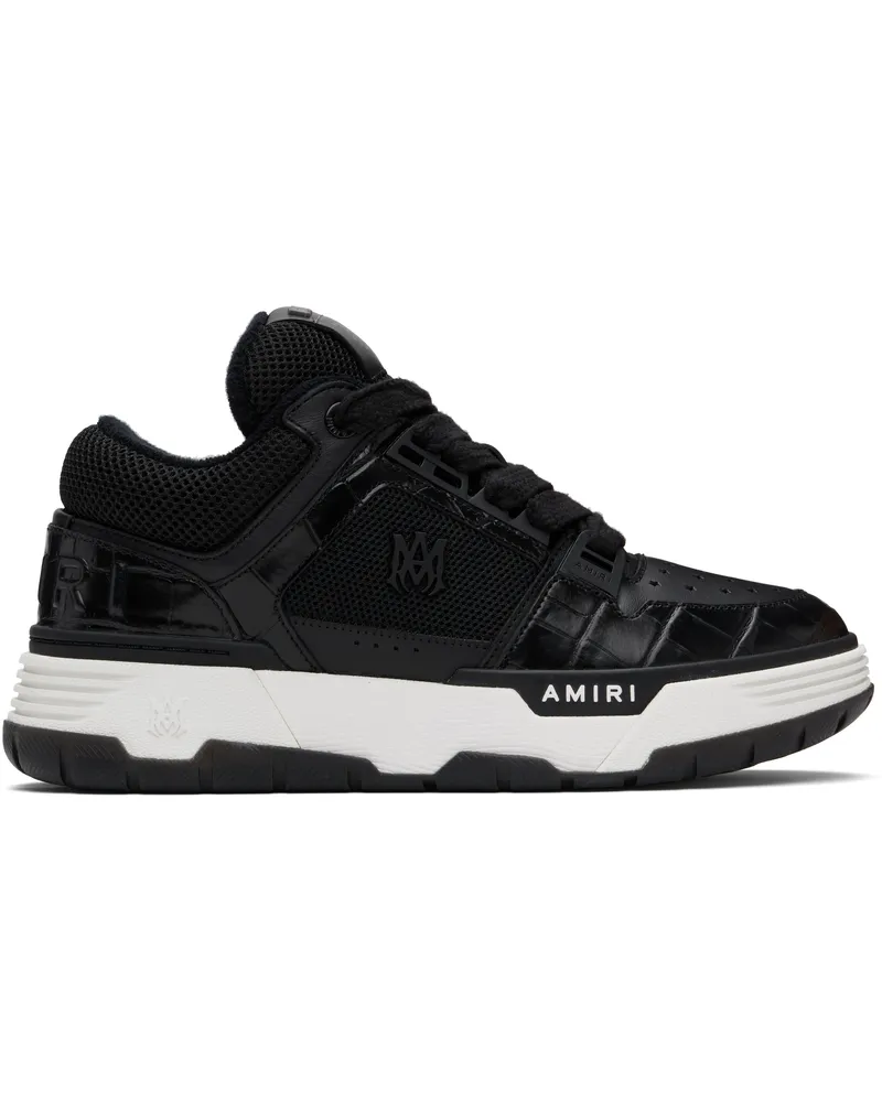 Amiri Black Croc Debossed MA-1 Sneakers Black