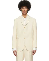 AURALEE Off-White Single-Breasted Blazer Ivory