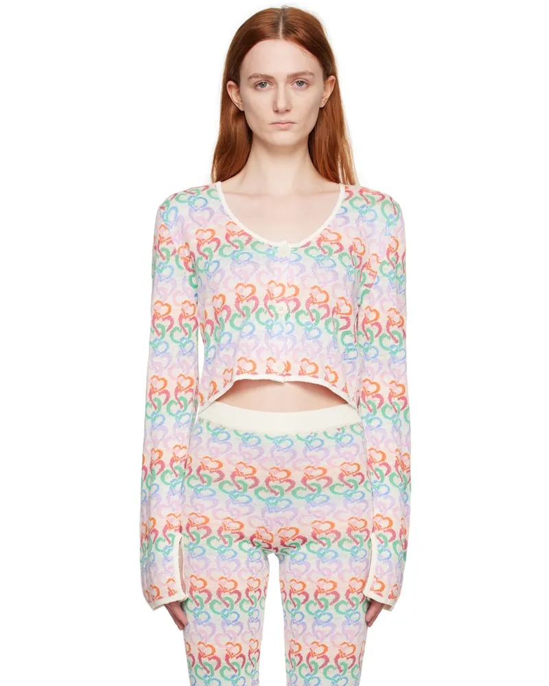 Marco Rambaldi Multicolor Heart Cardigan 999