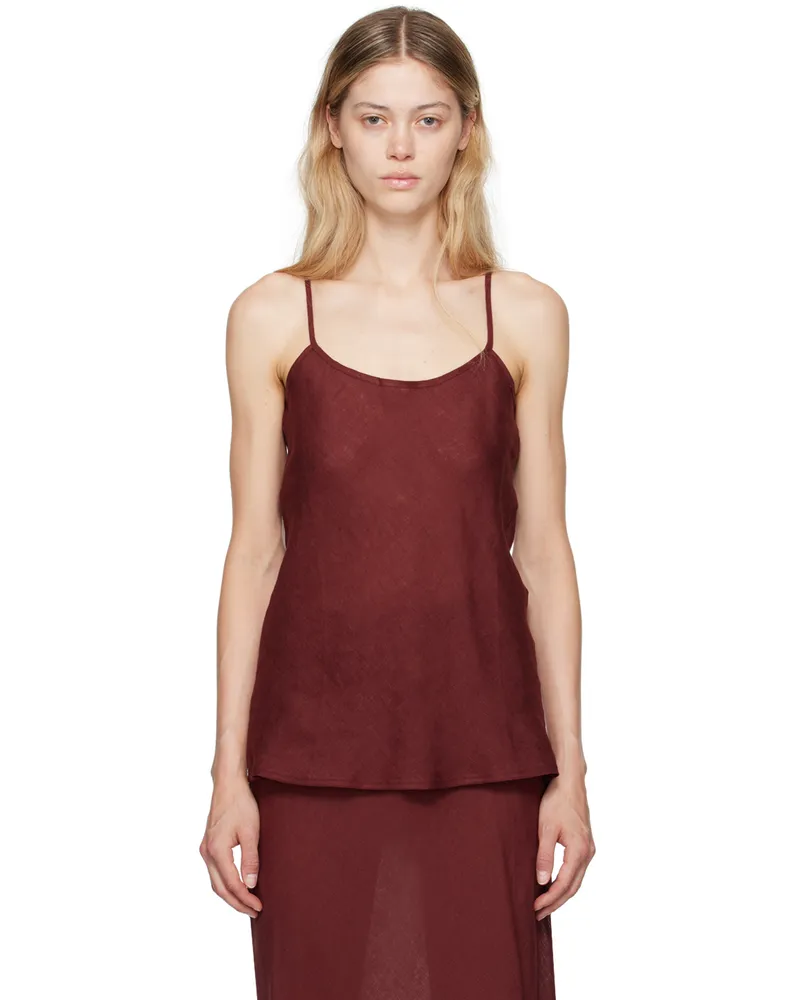 Baserange Burgundy Dydine Tank Top Stome