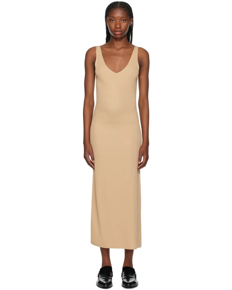 Joseph Beige V-Neck Maxi Dress 1283