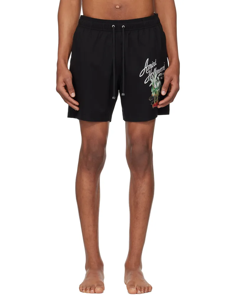 Amiri Black 'Amiri Hollywood' Swim Shorts Black