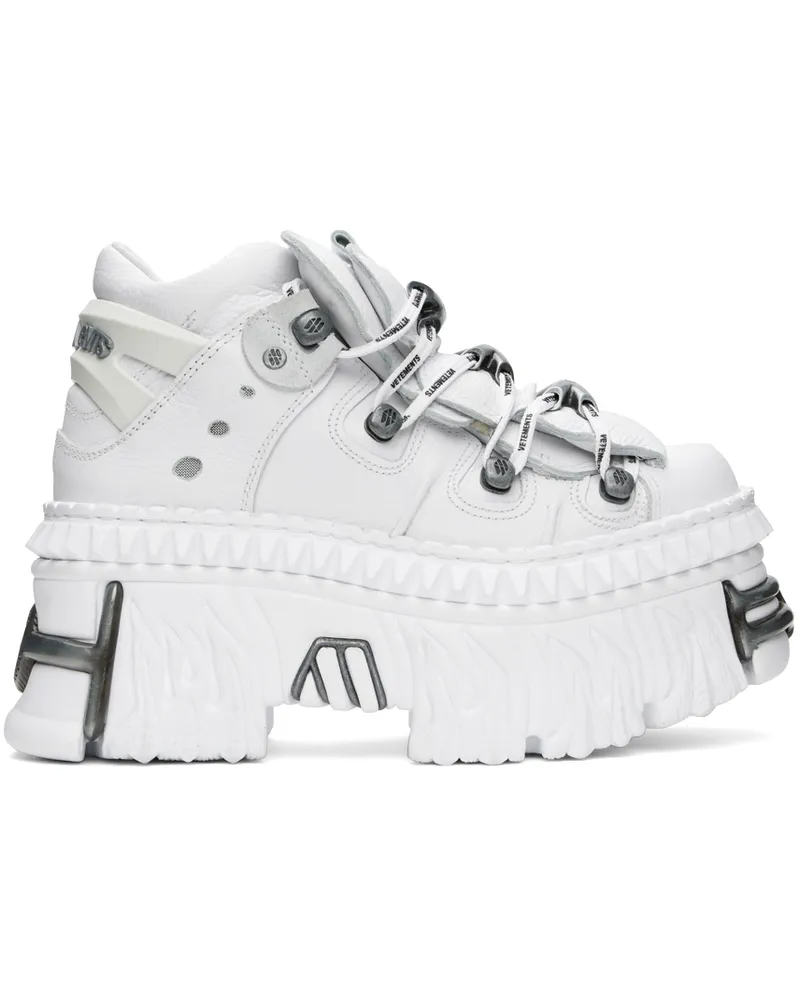 VETEMENTS White New Rock Edition Platform Sneakers White