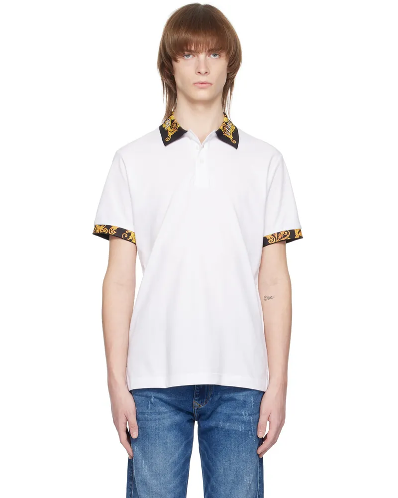 Versace Jeans White Logo Couture Polo E003