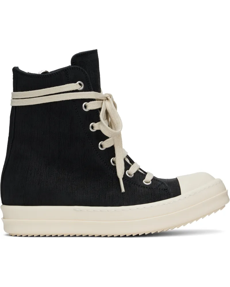 Rick Owens Black Hollywood Bull Leather Sneakers 911