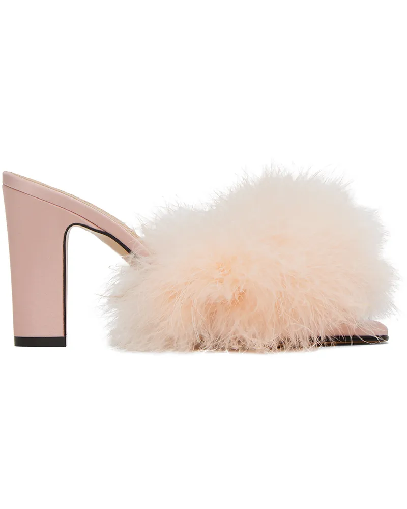 Maison Margiela Pink Feather Mules T4260