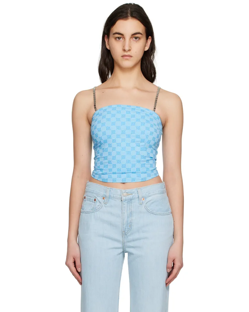 MISBHV Blue Monogram Tank Top Blue
