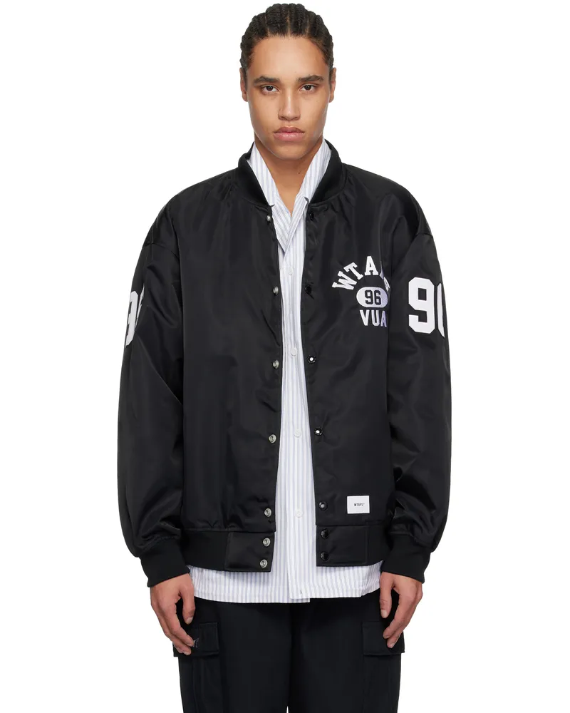 WTAPS Black Nylon Team Jacket Black