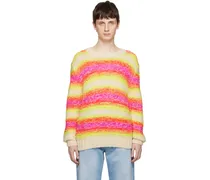 Pink & Yellow Striped Sweater