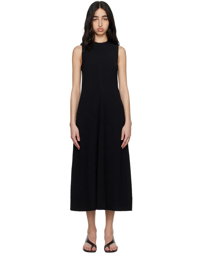 Totême Black Woven Stripe Maxi Dress Black