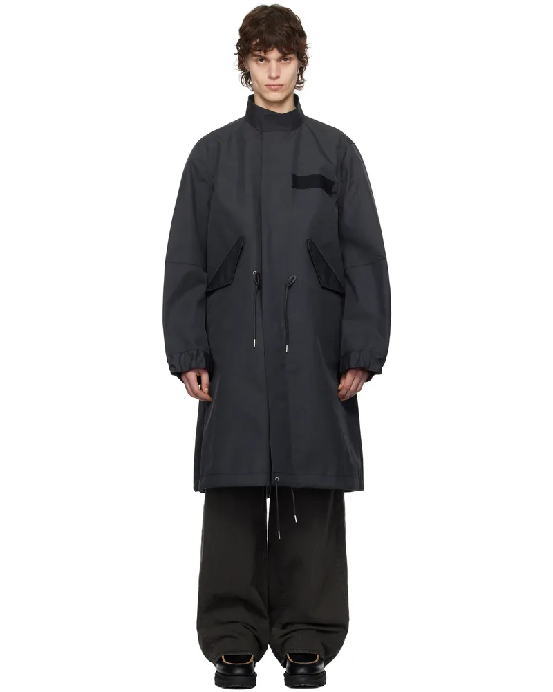 Sacai Black 3 Layer Bonding Coat 001