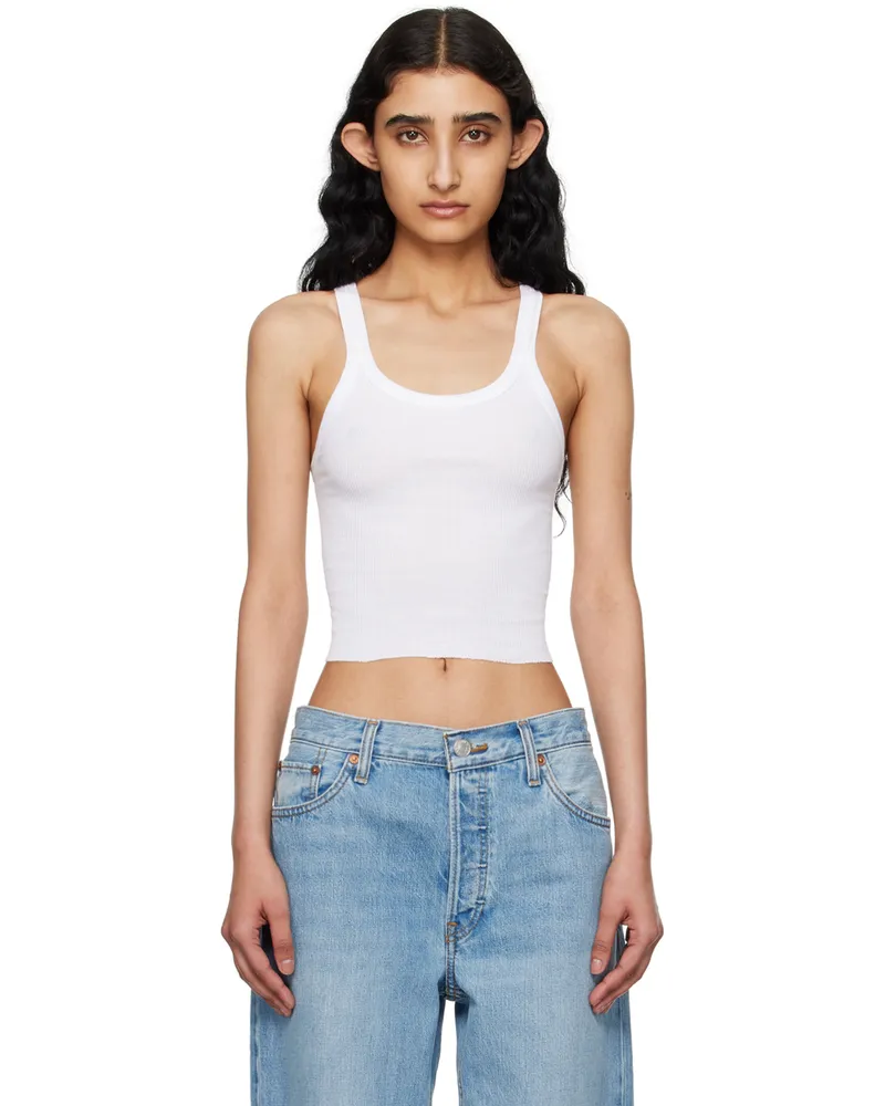 RE/DONE White Hanes Edition Tank Top Optic