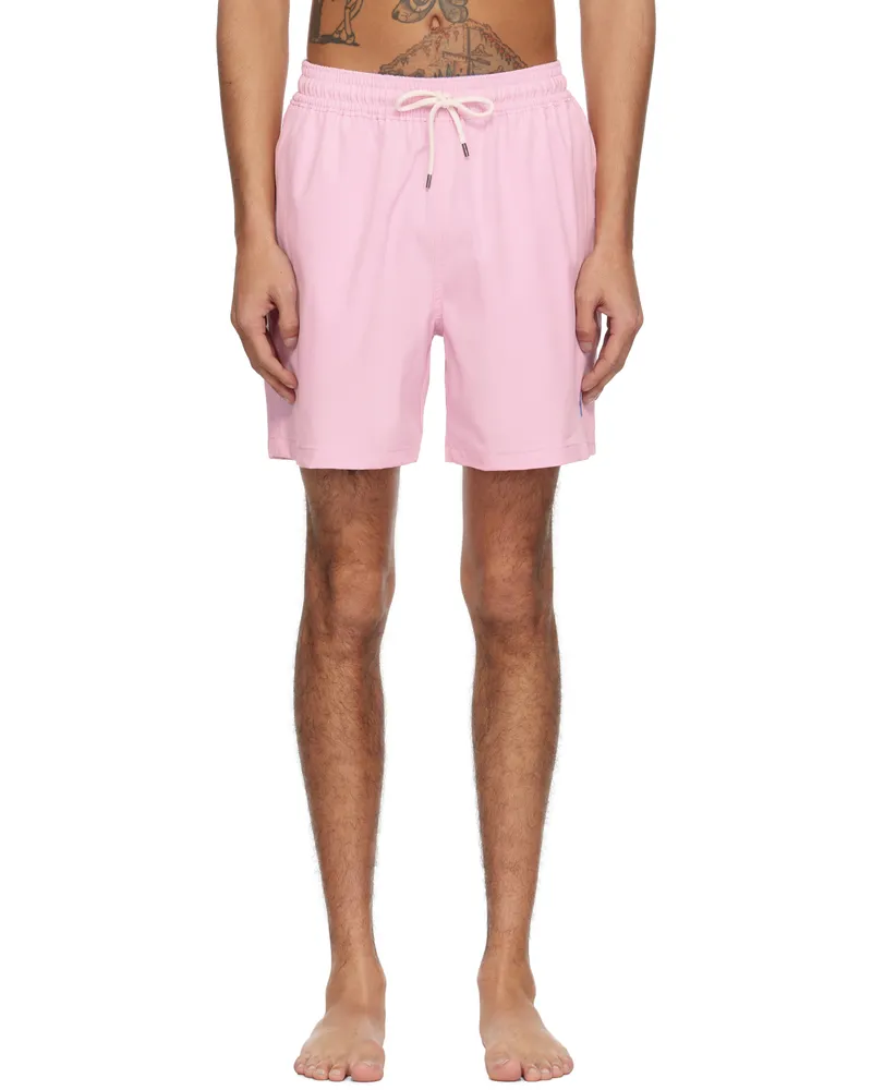 Ralph Lauren Pink 5.75-Inch Traveler Classic Swim Shorts Carmel