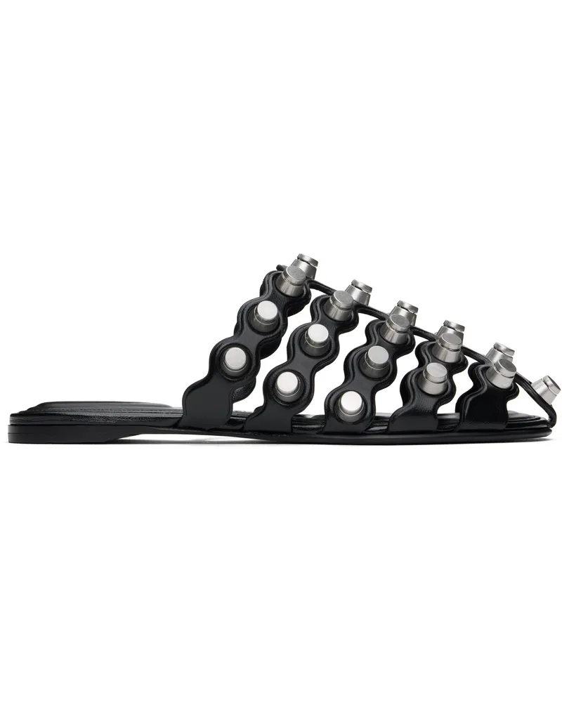 Alexander Wang Black Rexa Cage Slide Sandals Black