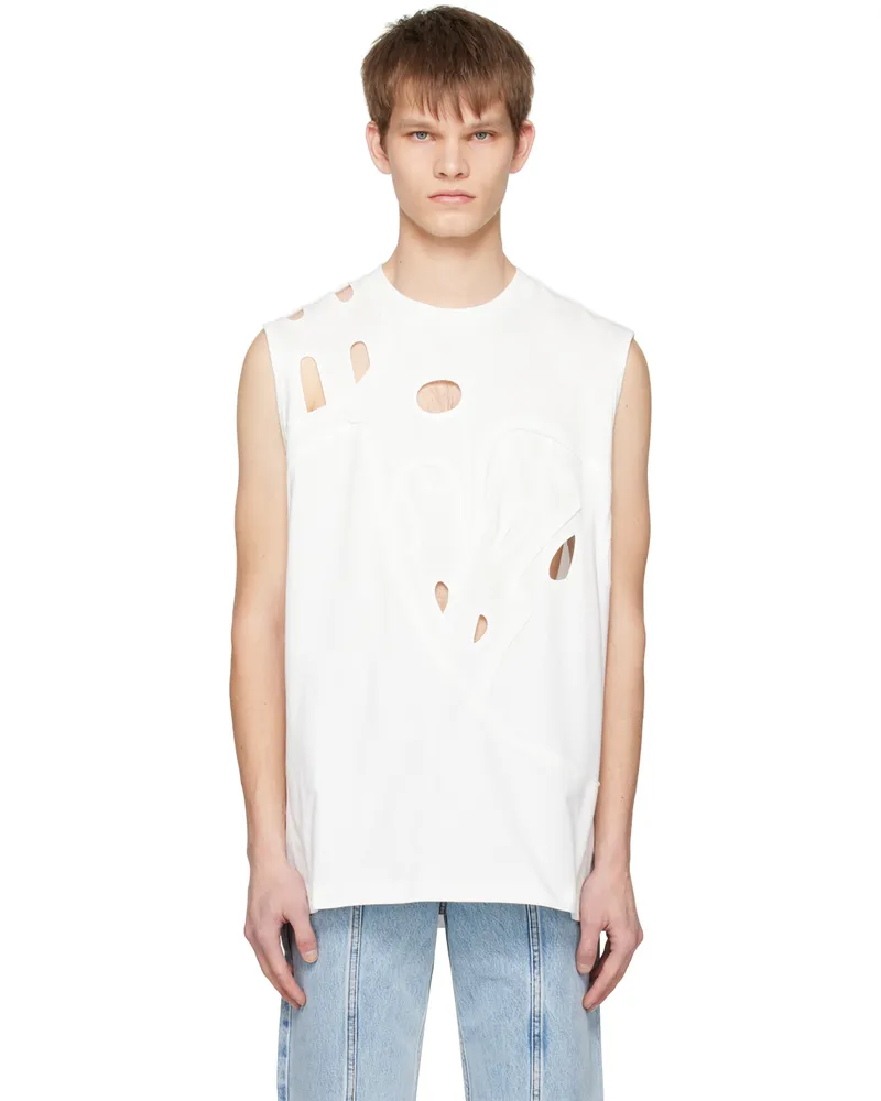 Feng Chen Wang White Cutout Tank Top White