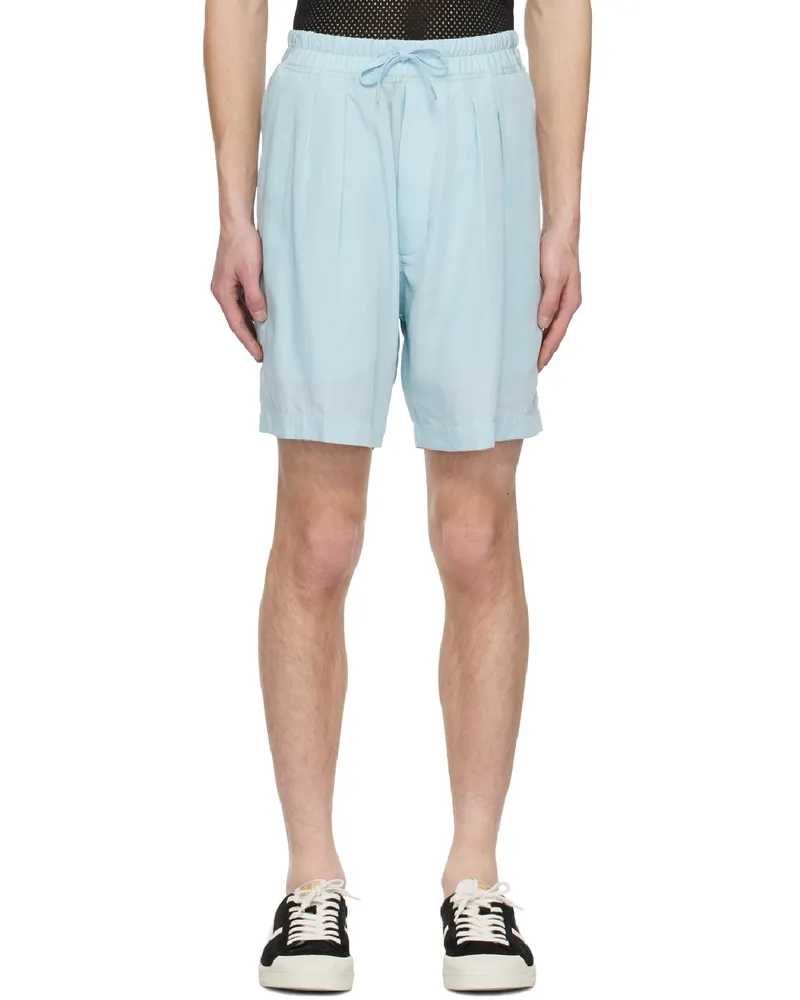 Tom Ford Blue Pleated Shorts Hb050
