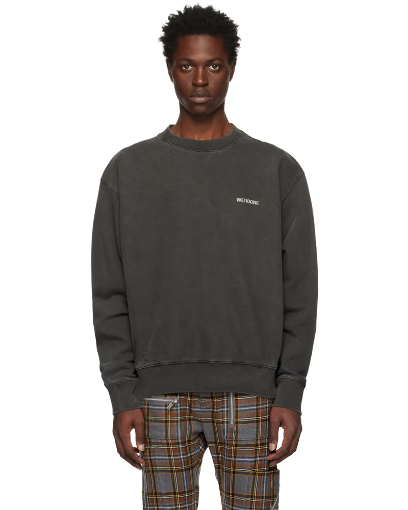 WE 11 DONE Gray Basic Sweatshirt Charcoal