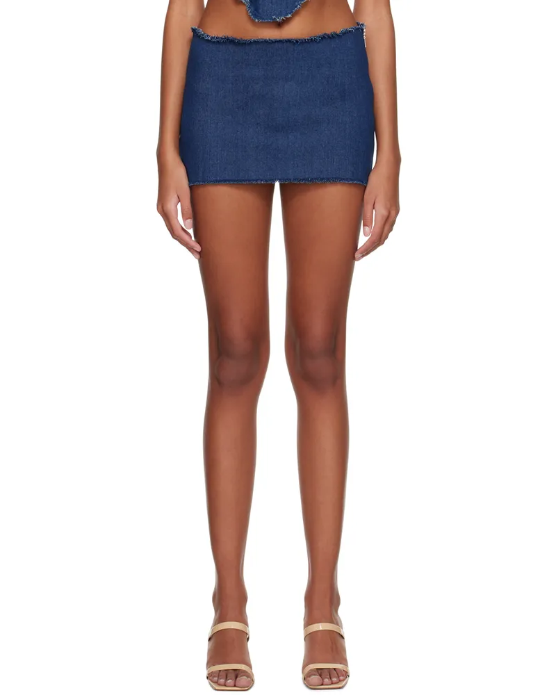 BINYA SSENSE Exclusive Blue Emilia Denim Miniskirt Denim