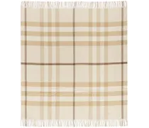 Beige Exaggerated Check Blanket