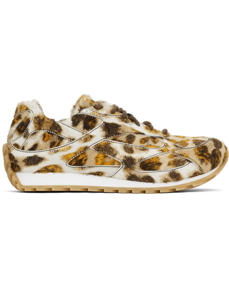 Bottega Veneta White & Orange Orbit Sneakers 2729