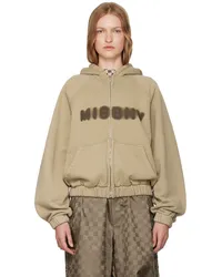 MISBHV Beige Community Zipped Hoodie Vintage